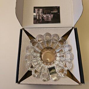Rogaska Hand-Cut Crystal Scalloped & Marked Votive Candle Holder-NIB